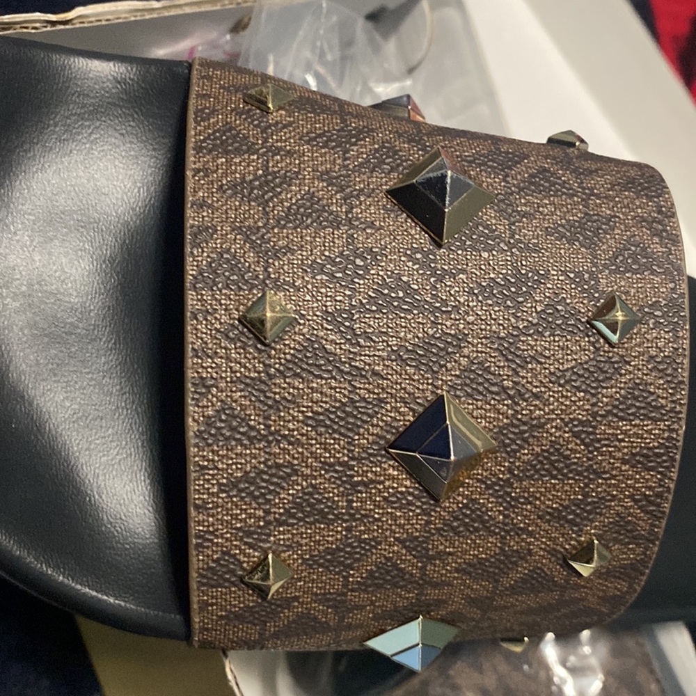 Michael Kors Brown Studded Sandals - Picture 4 of 5